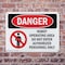 Signmission Robot Operating Area Do Not Enter Danger Sign, Plastic, 10in W x 7in L, 2PK OS-2PACK-DS-P-710-L-1550 - alternate 5